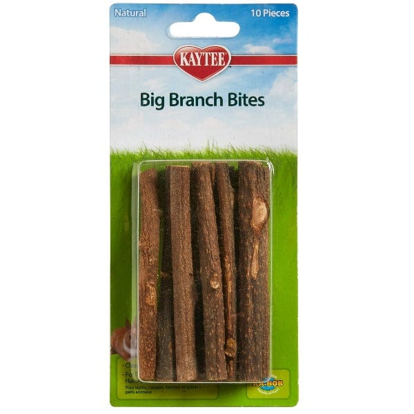 Kaytee Big Branch Bites - Natural Wood Chew Toys for Small Animals, Rabbits, Guinea Pigs & Hamsters - Perfect for Cage Enrichment & Dental Health