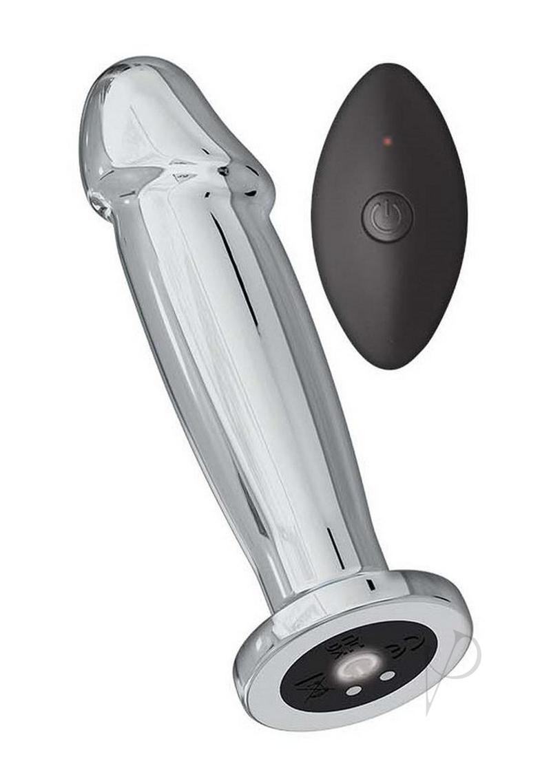 Remote Control Vibrating Metal Anal Plug - Silver | Sensual Pleasure for Couples & Solo Play | Discreet & Powerful Adult Toy