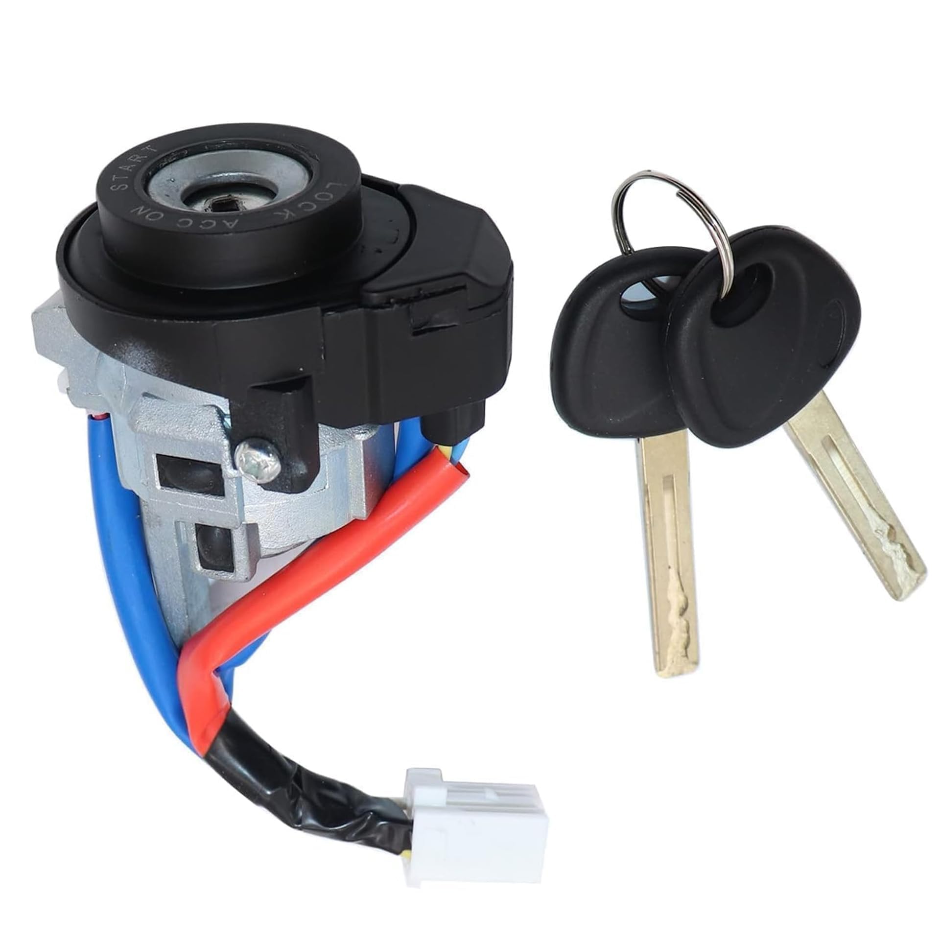 GXARTS Ignition Switch & Door Lock Set (D2198058) - Compatible with Hyundai Sonata 2015 2016 2017 - Black Metal Replacement for 81970-C1A00 & 81900-C1B00 - Perfect for Car Security & Key Replacement
