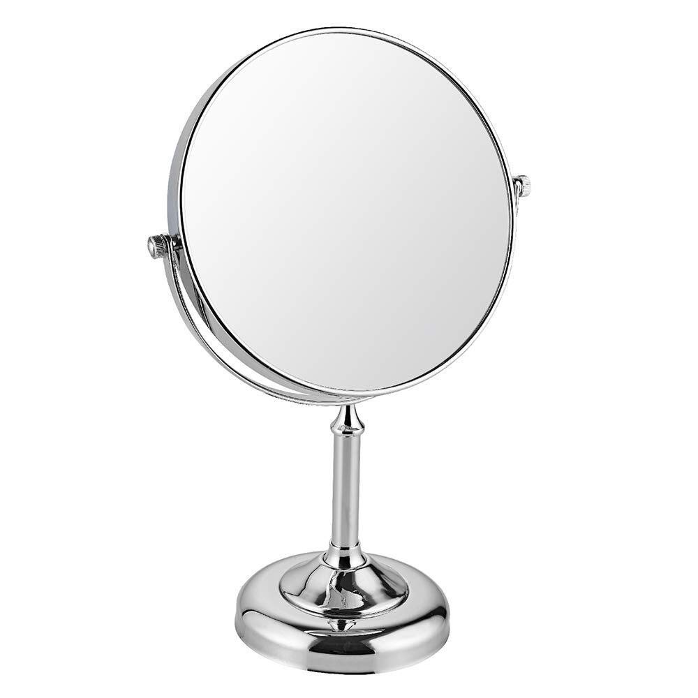 8 Inch Double Sided Vanity Mirror - 1X & 3X Magnification, 360° Rotating Standing Makeup Mirror for Bathroom, Dressing Table & Hotel Use | Desktop Beauty Mirror with Adjustable Tilt (Color: 254n) - Perfect for Makeup Application, Skincare Routine & Hair Styling