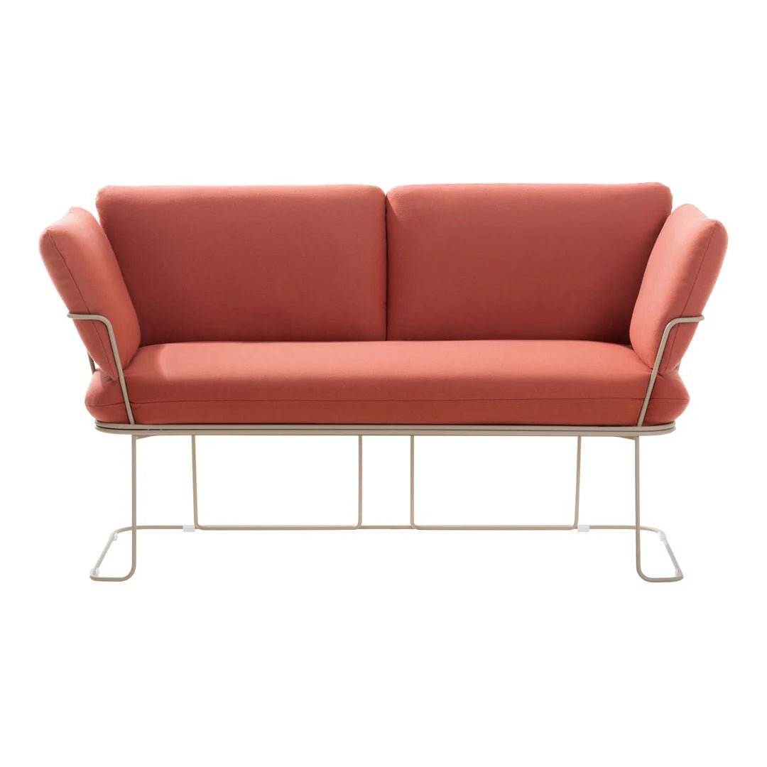 B Line Merano Two Seat Sofa - Modern Comfortable Loveseat for Small Spaces, Living Room, Apartment, or Office - Soft Fabric Upholstery & Sturdy Frame