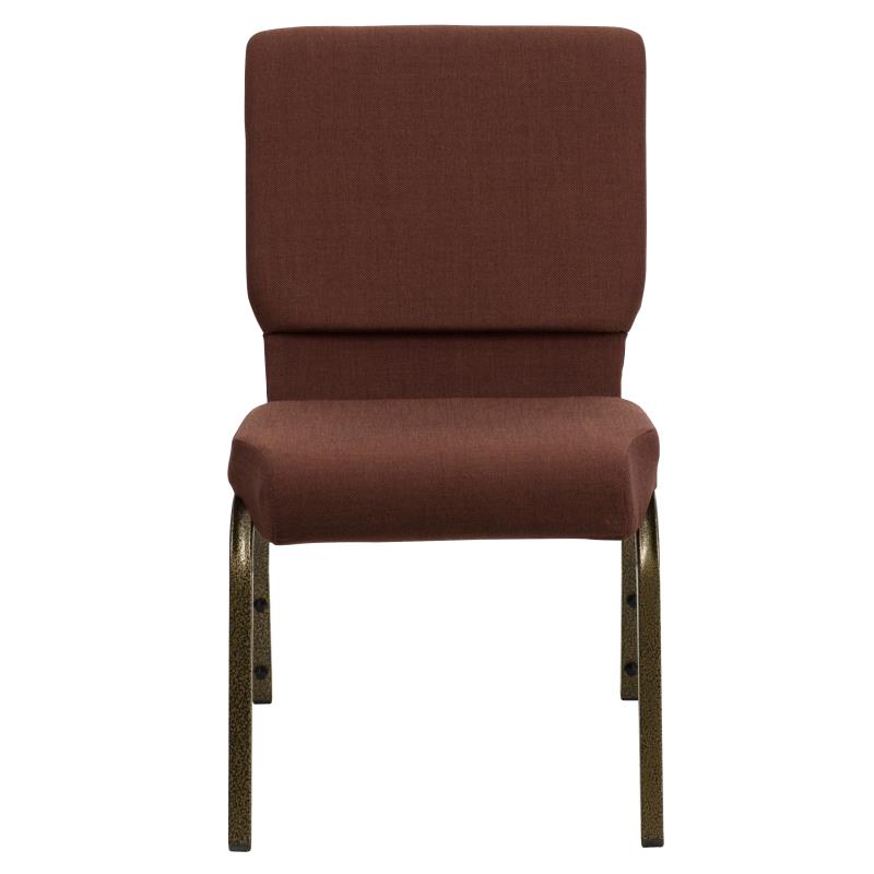 FLASH HERCULES Series 18.5''W Stackable Church Chair - Caramel Fabric & Copper Vein Frame - Perfect for Churches, Events, and Banquets