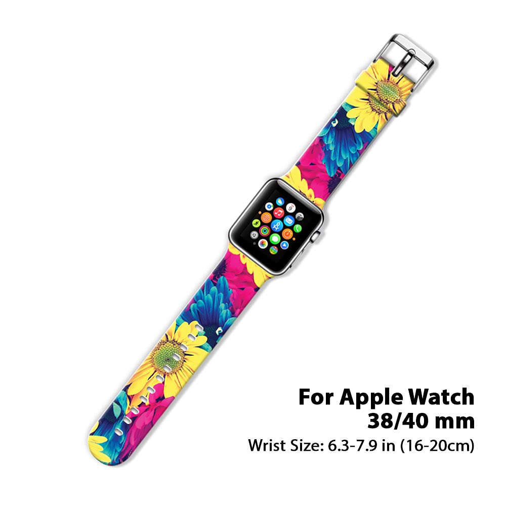 Adjustable Smart Watch Bands for Apple Watch - Soft Silicone Replacement Straps Compatible with 38mm 40mm 42mm 44mm iWatch Series 6/5/4/3/2/1/SE - Comfortable Wristbands for Women & Men - Perfect for Workouts, Running & Daily Wear