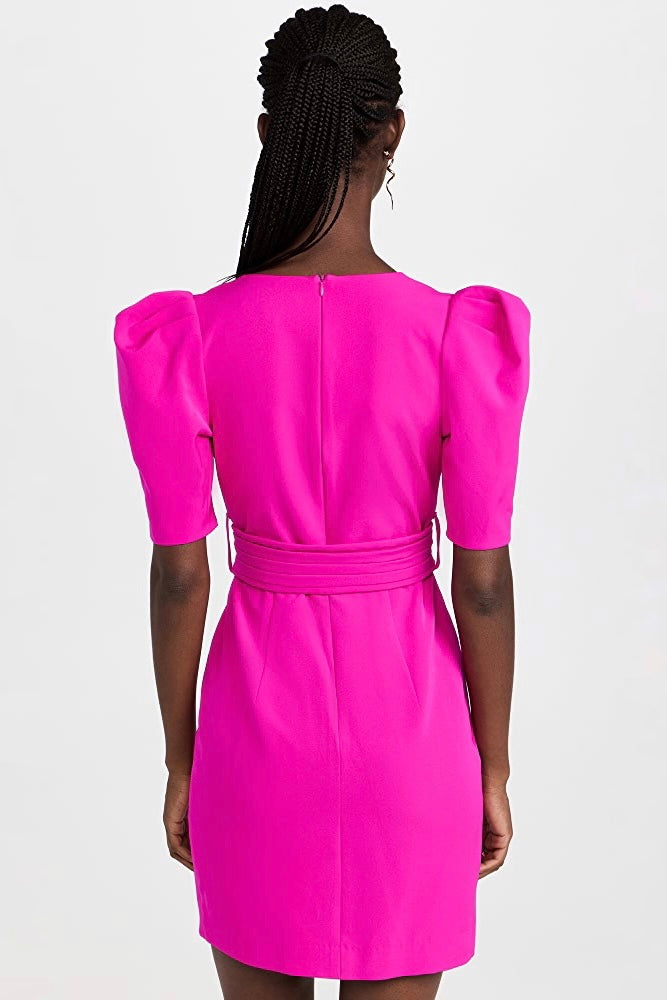 Black Halo Maricopa Crossover Mini Dress - Women's Elegant Cocktail Party & Evening Dress for Special Occasions