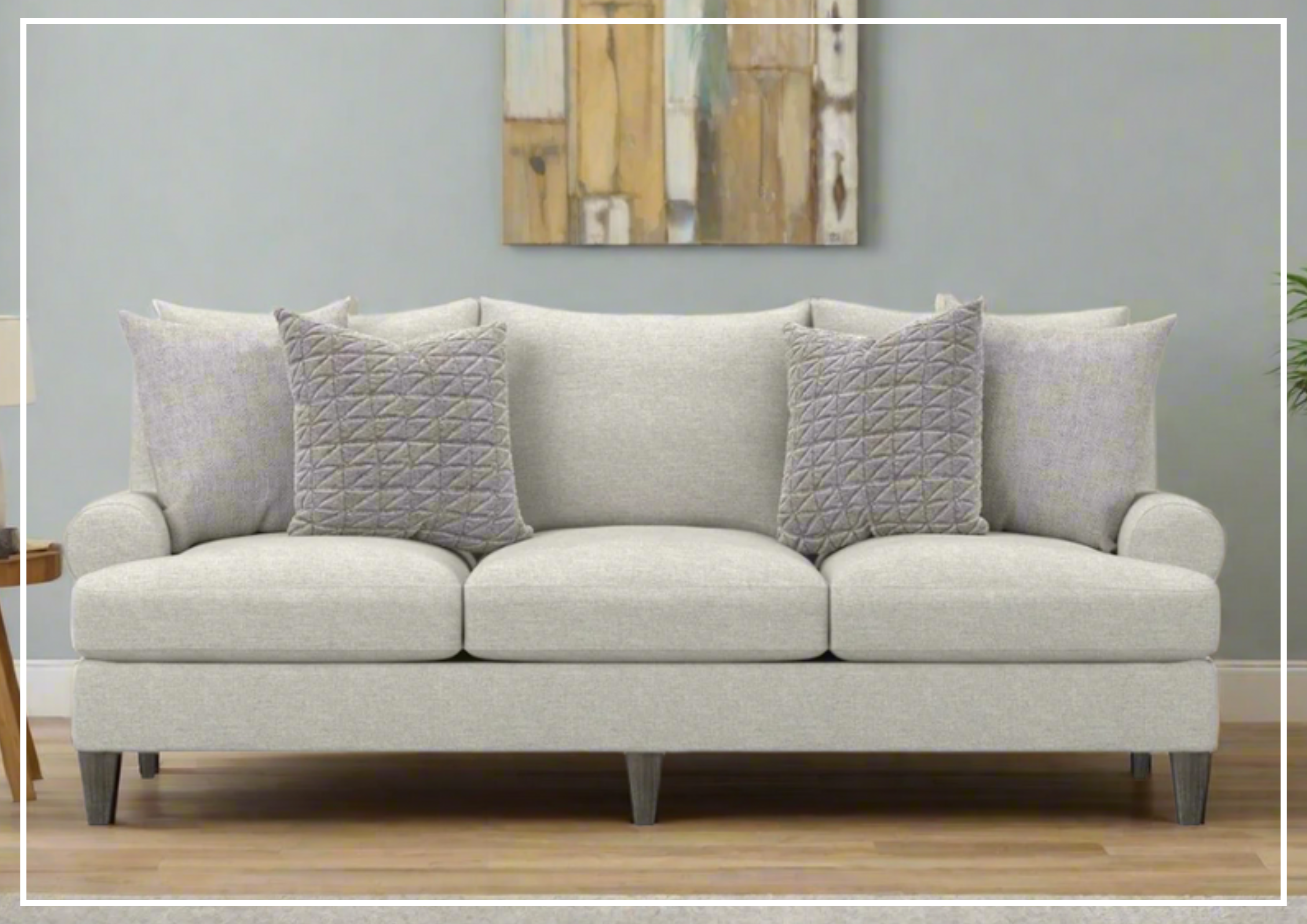 Bernhardt Isabella Fabric Sofa with Plush Feather Down Cushions - Luxurious Comfort for Living Room, Lounge & Family Gatherings