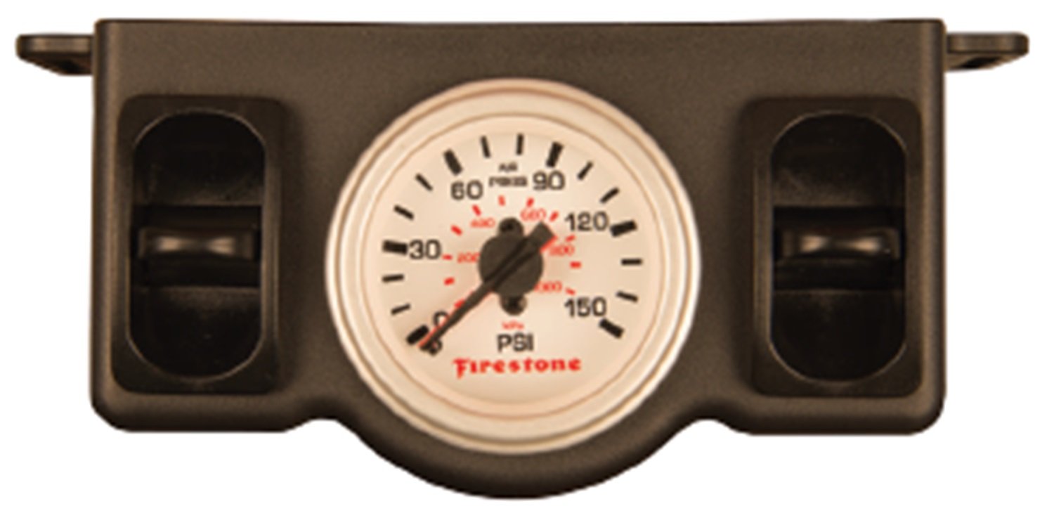 Firestone Ride-Rite 2576 Air Pressure Gauge Kit - Dual White Plastic Electric Gauges for Truck & RV Air Suspension Systems - Perfect for Monitoring Ride Height & Load Leveling