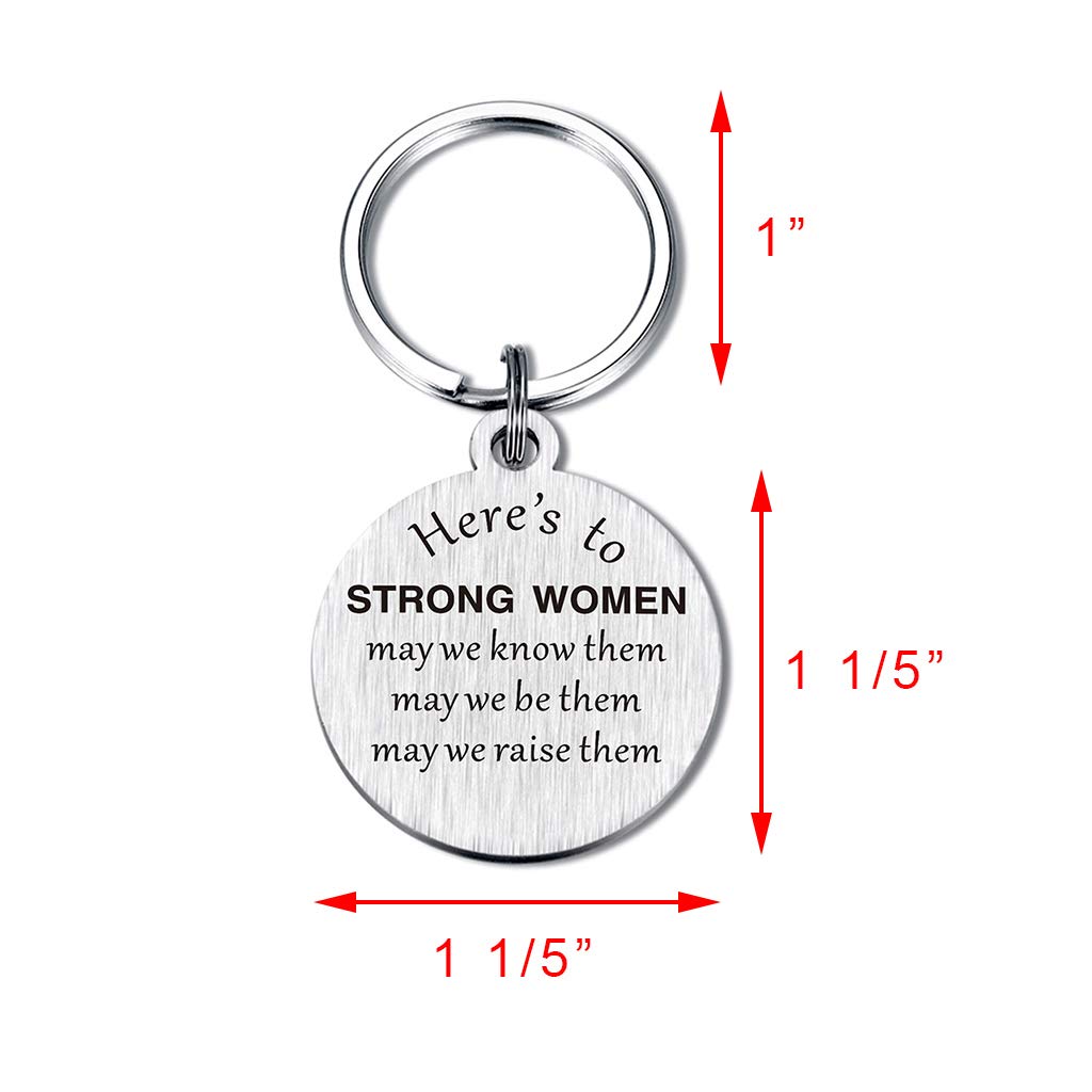 Empowering Feminist Keychain - Strong Women Gift for Birthday, Graduation & Women's Day - Motivational Keyring for Her - Perfect for Daily Use, Office & Gifts