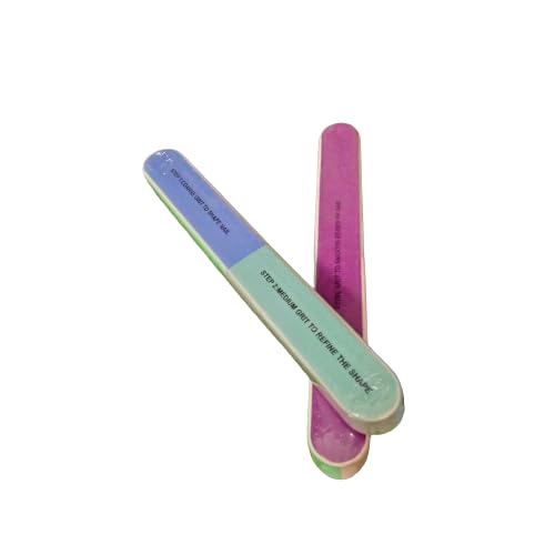 ZAUKY 7-Way Nail Art Buffer File - Professional Manicure & Pedicure Kit for Natural & Acrylic Nails - Multi-Color Grit Nail Shaper & Polisher (1 Pack) - Perfect for Home Salon & DIY Nail Care