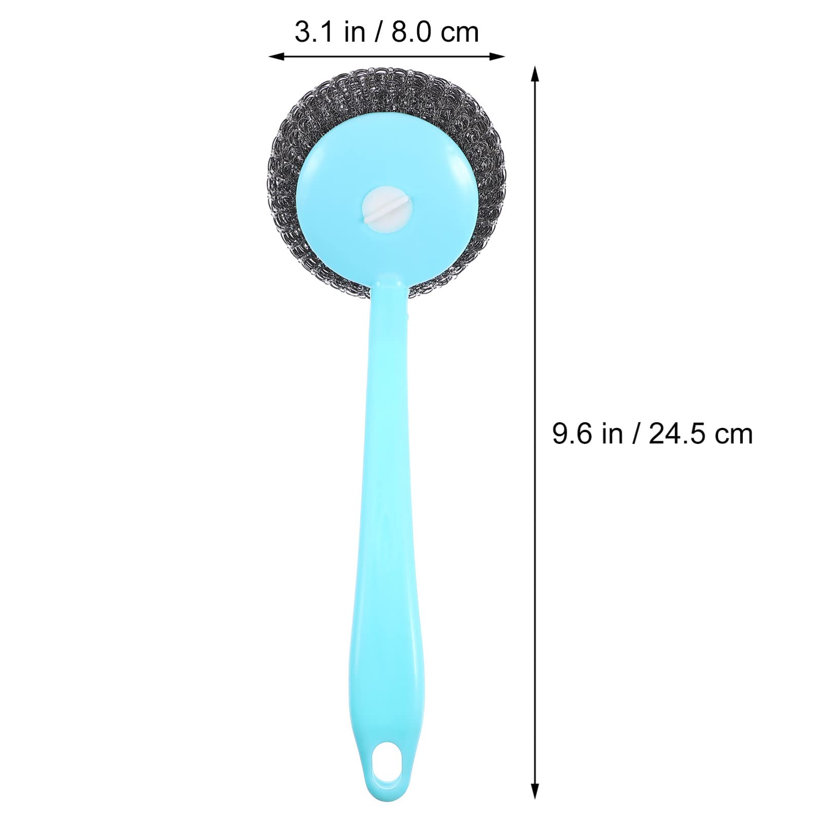 Premium Steel Wire Ball Brush Set - Heavy Duty Cleaning Brush for Pans, Pots & Dishes | Kitchen Scrubber for Tough Grease & Burnt Food Removal | Ideal for Home Kitchen, BBQ Grill & Camping Cookware Cleaning