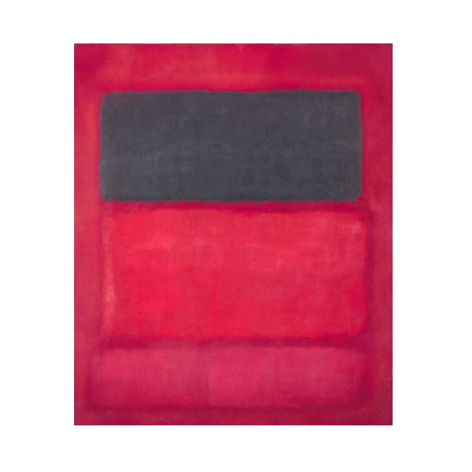 Mark Rothko Black Over Red Abstract Art Print - 8x10 Inch Unframed Canvas Wall Decor for Living Room, Bedroom, Bathroom & Office - Modern Home Decor & Gift Idea