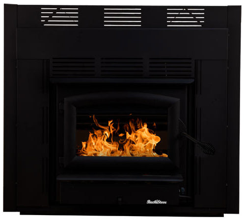 Buck Stove Model ZC74 Zero Clearance Fireplace with Black Door - Efficient Home Heating for Living Rooms, Basements & Cabins