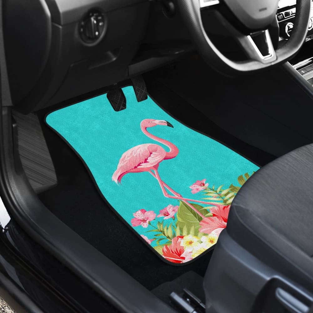 Premium Flamingo Car Floor Mats - Waterproof, Non-Slip, Custom Fit for Cars, SUVs & Trucks | Perfect Gift for Women & Car Enthusiasts | Ideal for Beach Trips, Summer Road Trips & Tropical-Themed Cars