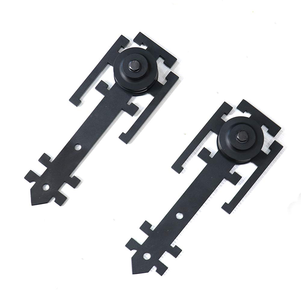 Royal Sliding Barn Door Hardware Kit - 16FT Double Door Track Set (Four 1220mm Rails) - Heavy Duty Rustic Barn Door System for Home, Office & Farmhouse Style Decor