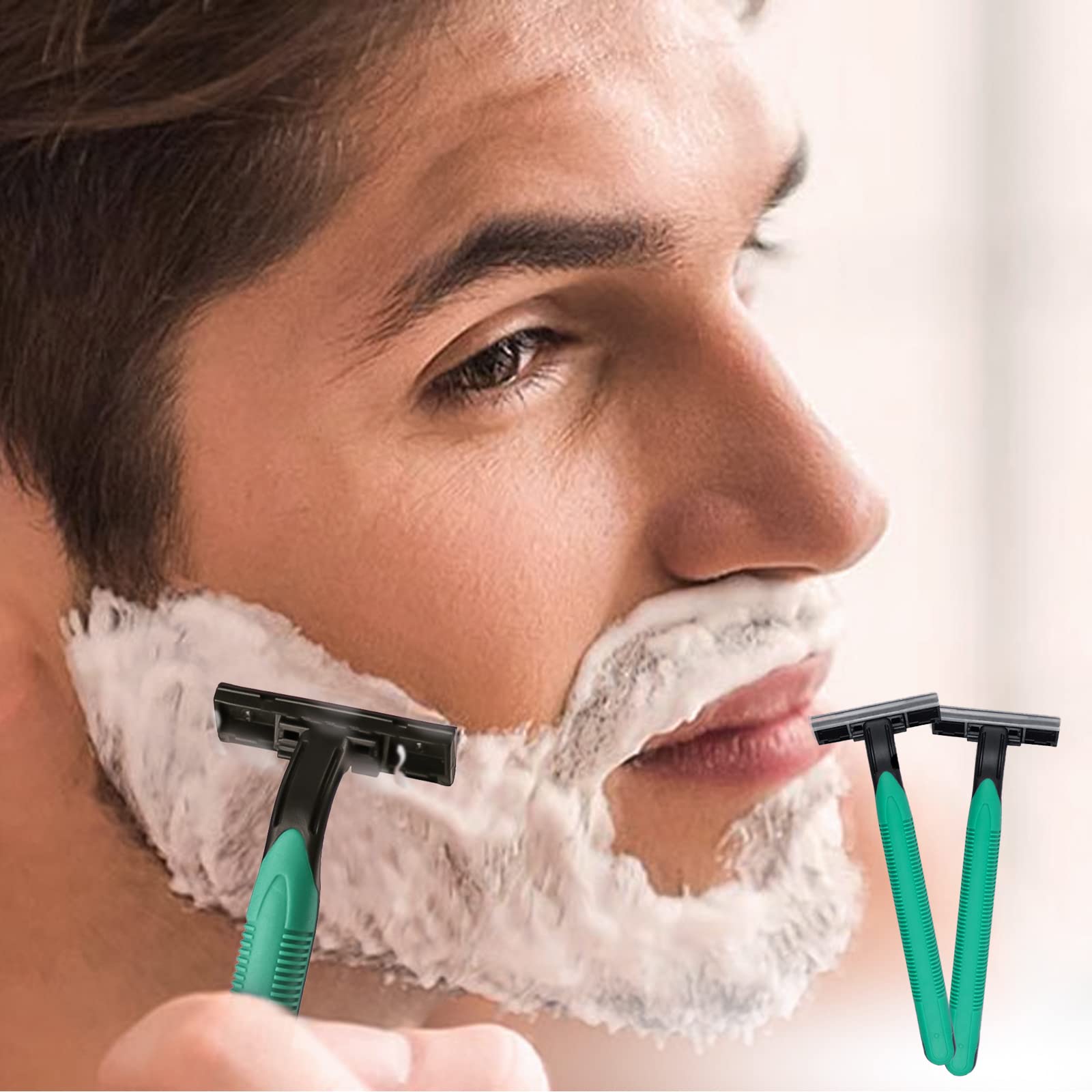 Bulk Disposable Twin Blade Razors - 30 Individually Wrapped Razors with Clear Safety Caps for Travel, Hotels, Airbnb & Shelters | Perfect for Personal Grooming, Emergency Kits & Travel Essentials