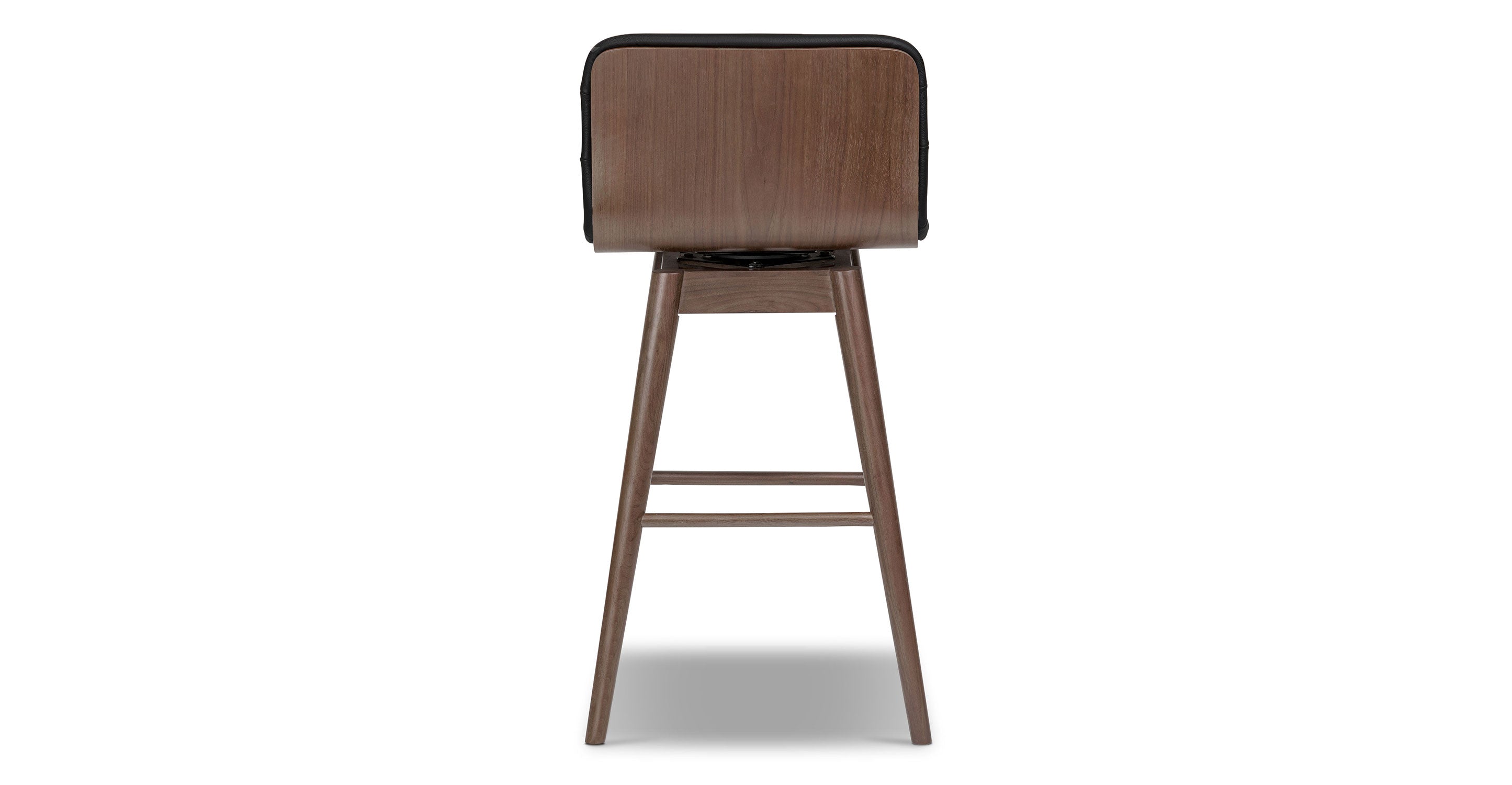Bassano Genuine Leather Swivel Bar Stool - Adjustable Height Counter Stool for Kitchen Island, Dining Room & Home Bar - Modern & Comfortable Seating