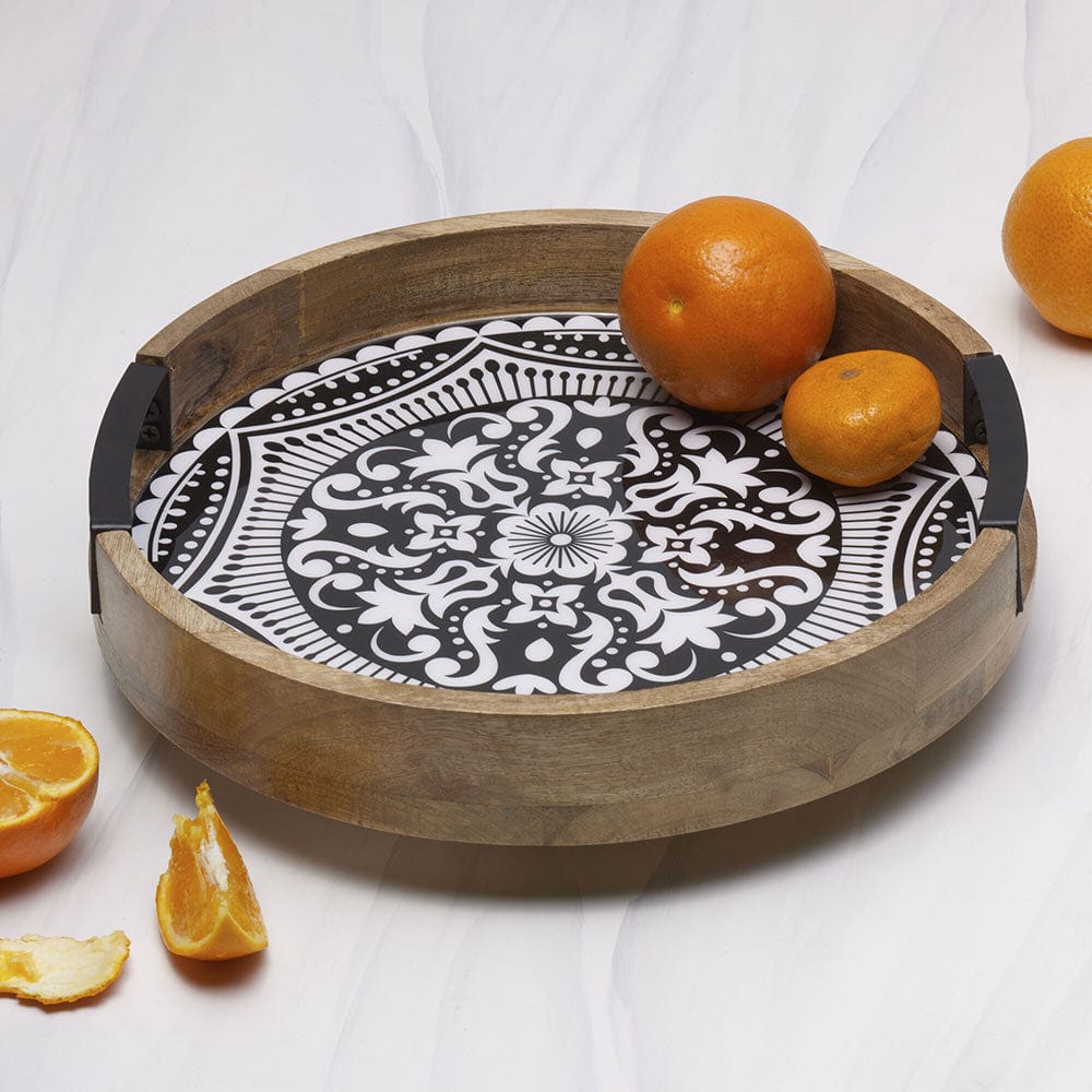 Kensington Black Lazy Susan Turntable - 12 Inch Smooth Rotating Serving Tray for Dining Table, Kitchen Counter, or Pantry Organization - Perfect for Spice Racks, Dinner Serving, and Home Decor