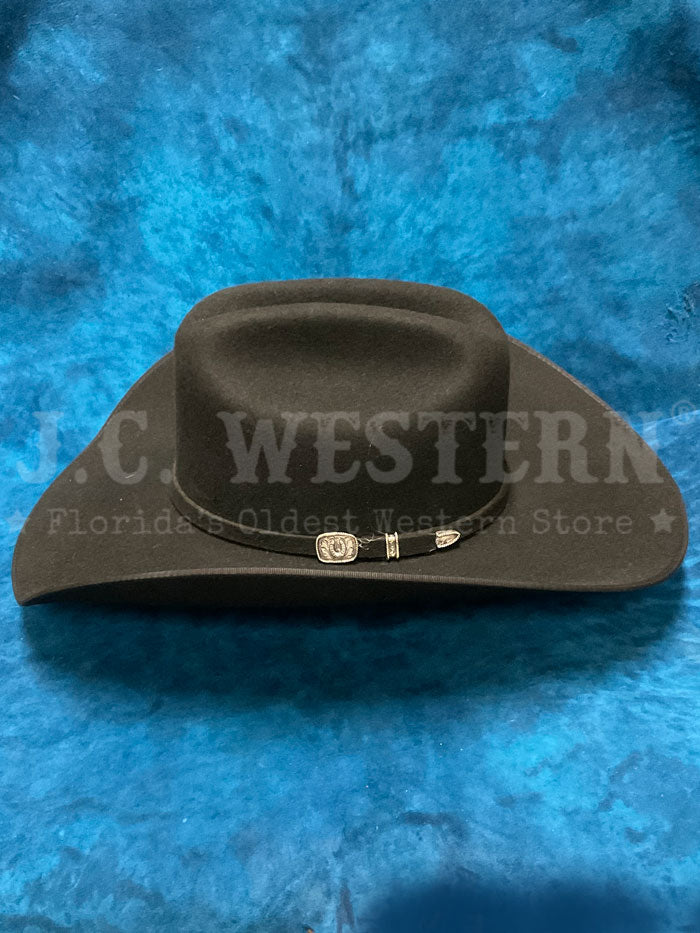 Resistol RWHRSEB 084207 4X Felt Western Cowboy Hat - Black Horseshoe Bound for Men | Perfect for Rodeo, Ranch Work & Country Fashion