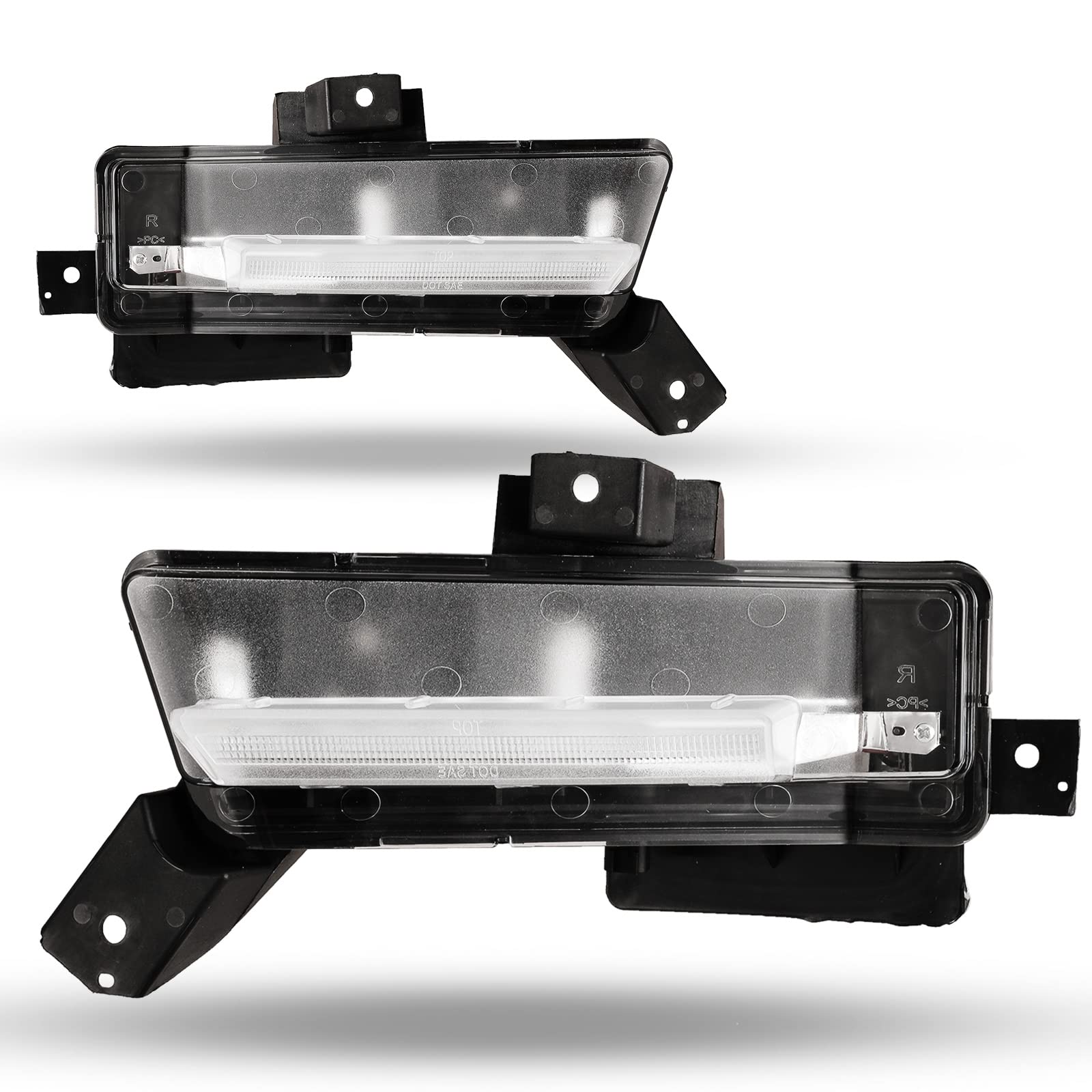 LED Fog Lights Assembly for 2016-2018 Chevy Camaro SS - DRL Fog Lamp Replacement with Wiring Kit & Switch - Clear Lens (1 Pair) - Perfect for Night Driving & Off-Road Adventures