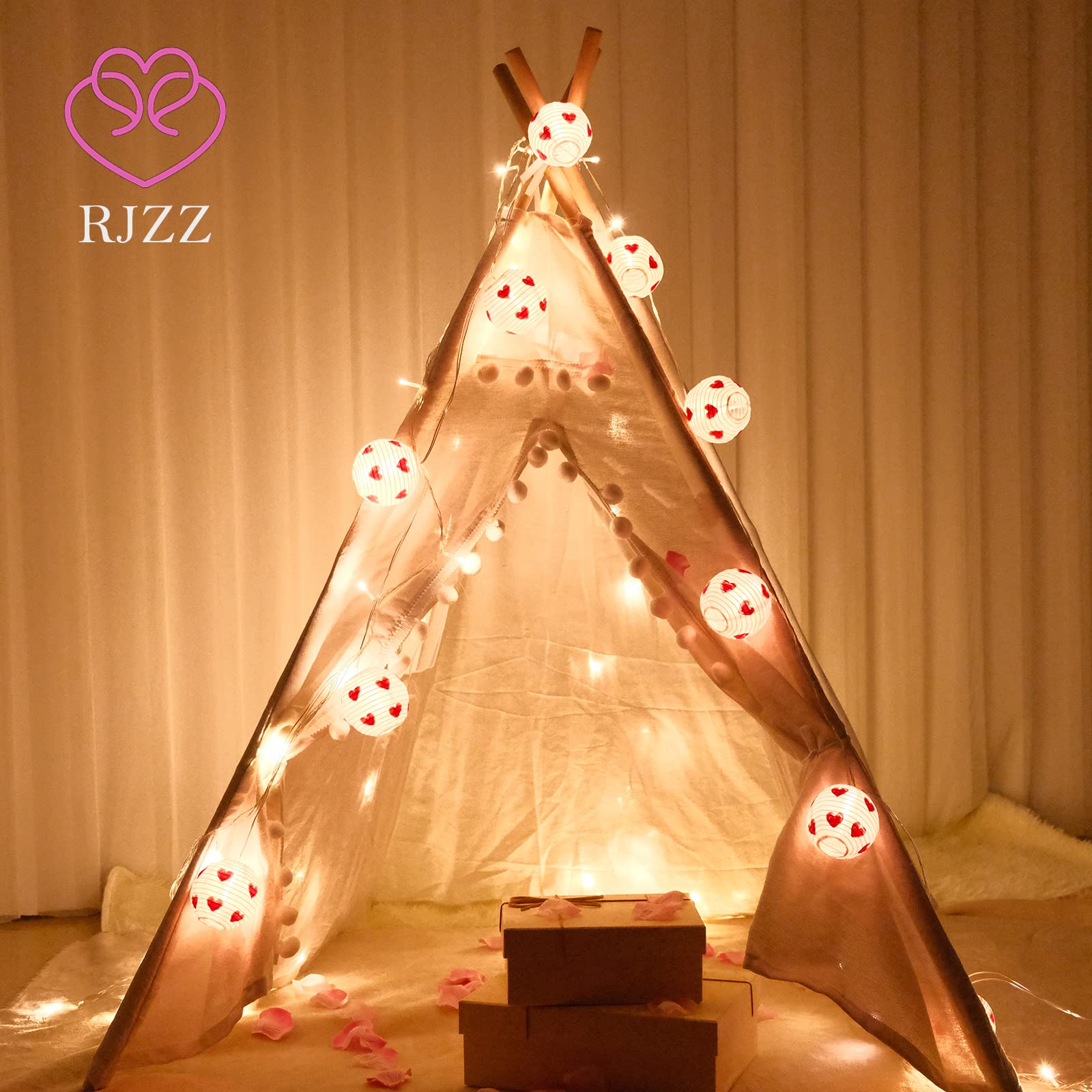 Valentine's Day Heart String Lights - 10 Count Pink LED Fairy Lights, 9.4FT Battery Operated Hanging Decor for Bedroom, Wedding, Party, Proposal | Romantic Ambiance, Home Decoration, Holiday Lighting
