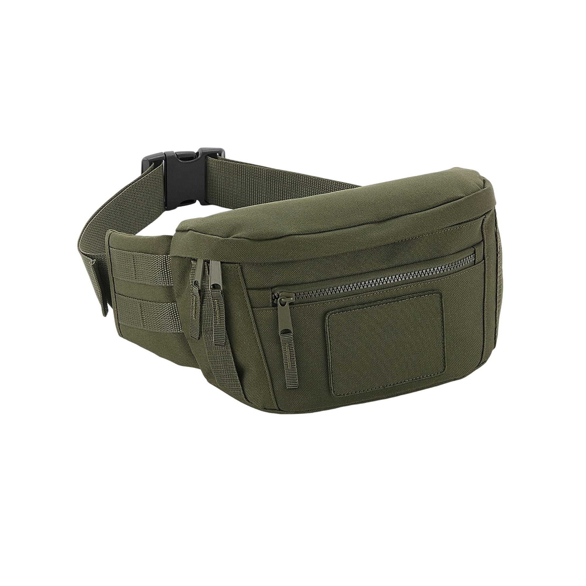 Tactical MOLLE Waist Pack BG842 - Army Military Fanny Pack with Utility Belt - Durable Military Green Hip Bag for Outdoor Hiking, Camping & Travel Accessories