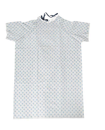 Premium Cotton Blend Unisex Hospital Gown - Back Tie Closure, 45