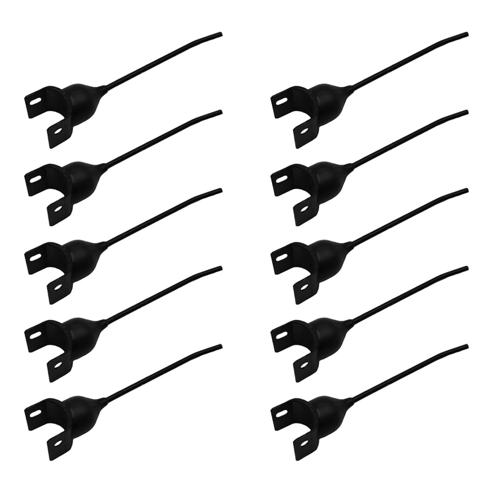 10 Heavy Duty Black Rubber Mounted Metal Teeth Replacement Parts for New Idea Hay Rake - Durable Aftermarket Tine Teeth for Farm Equipment & Agricultural Machinery (Perfect for Field Maintenance & Hay Baling Operations)