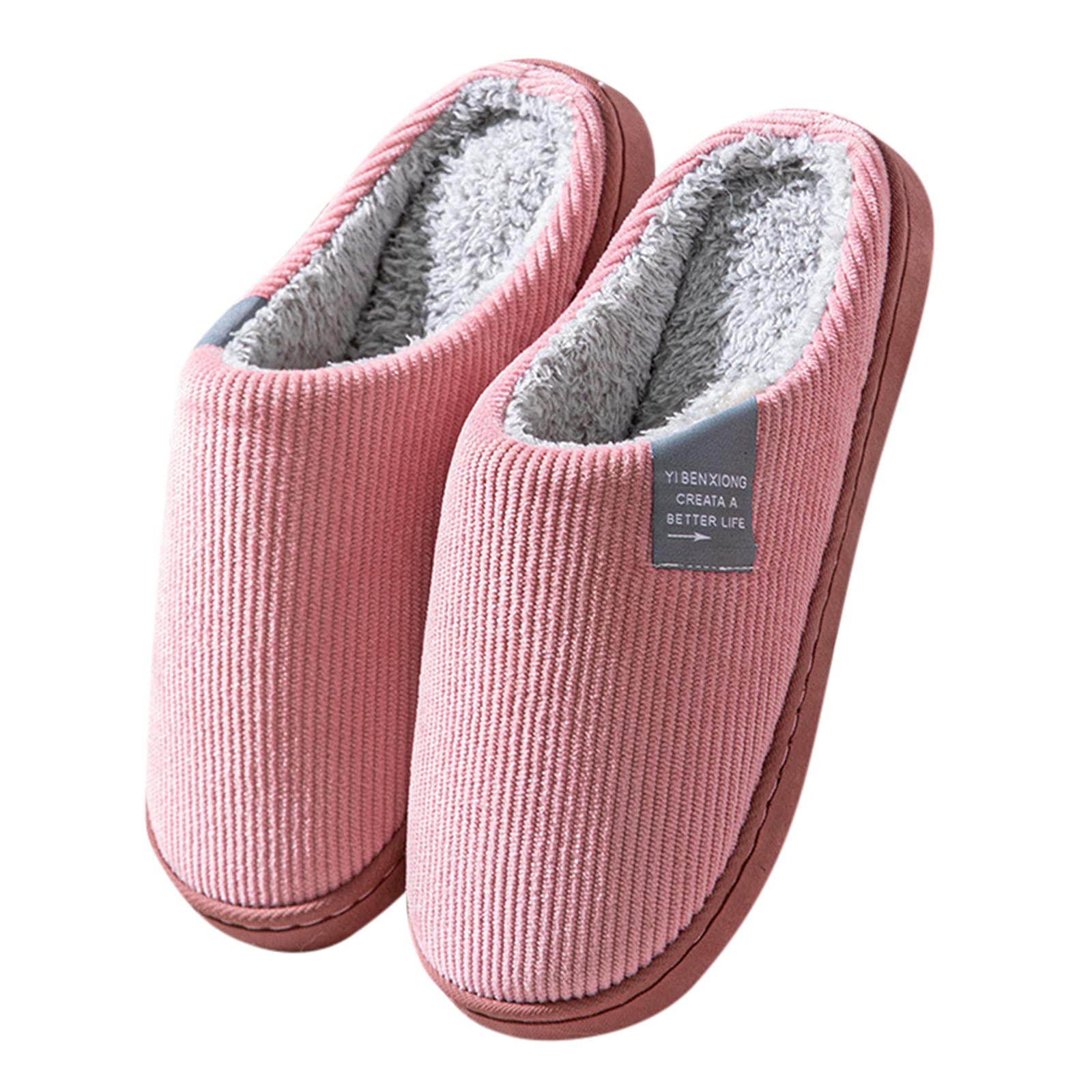 Cozy Plush House Slippers for Women & Men - Soft Warm Indoor Slide Sandals with Non-Slip Sole - Perfect for Home, Lounge, and Relaxation