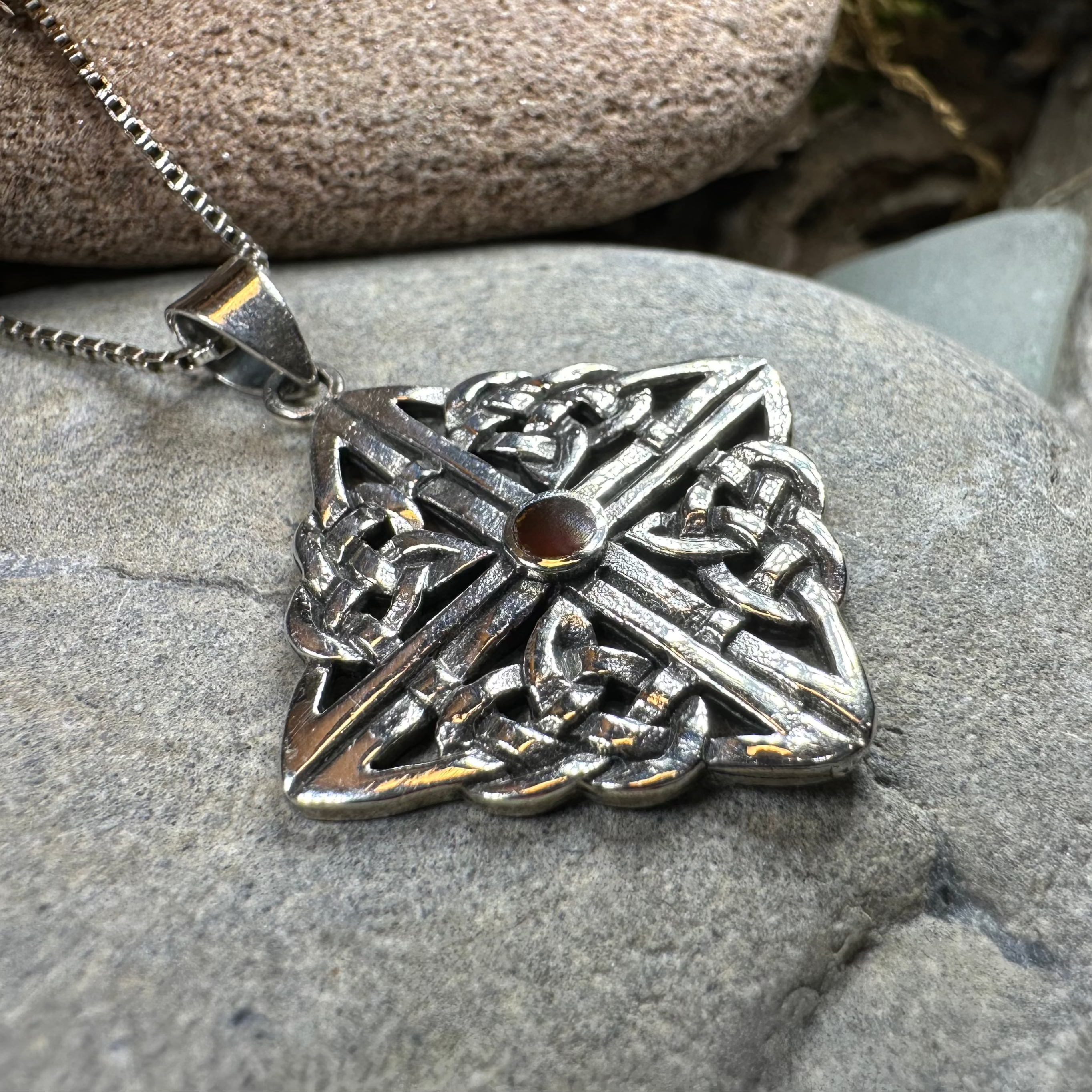Asthore Celtic Knot Necklace - Sterling Silver Irish Love Pendant for Women - Perfect for Valentine's Day, Anniversary & Everyday Wear