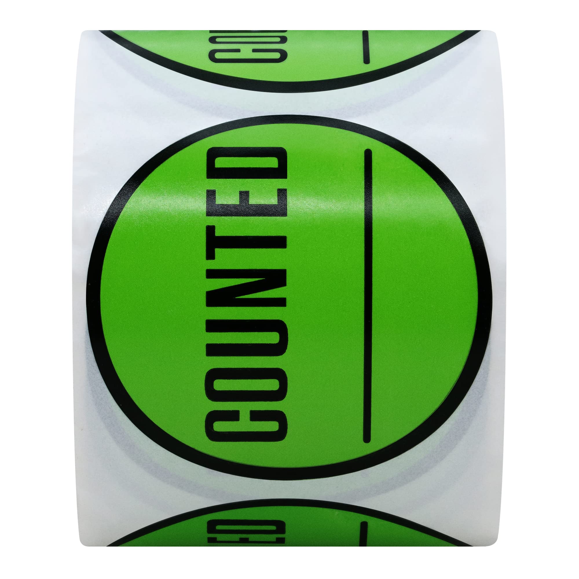 2 Inch Round Counted Inventory Control Stickers - 300 Adhesive Labels Per Roll (10 Rolls) for Shipping, Warehouse & Stock Management - Perfect for Barcode Labeling, Asset Tracking & Organization