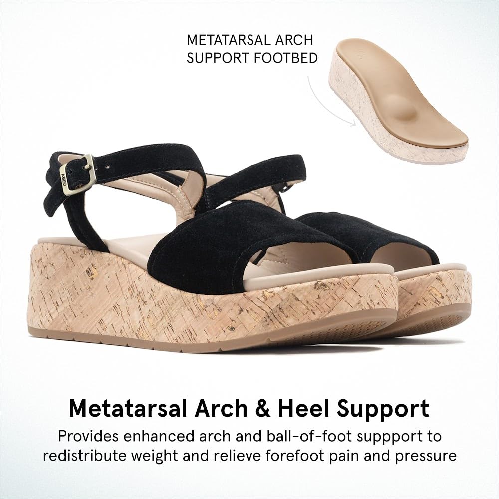 ABEO Solstice Women's Comfort Sandals with Arch Support & Metatarsal Pads - Pain Relief for Ball of Foot - Ideal for Walking, Travel & Everyday Wear