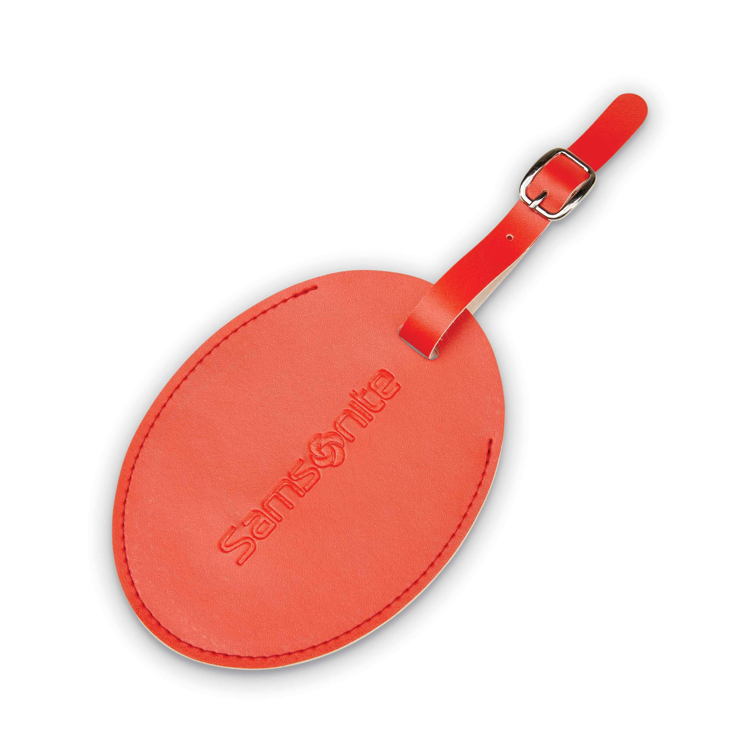 Samsonite Large Oval Vinyl ID Tag - Durable Luggage Name Tag for Travel Bags & Suitcases - Perfect for Airports, Business Trips & Vacation Identification
