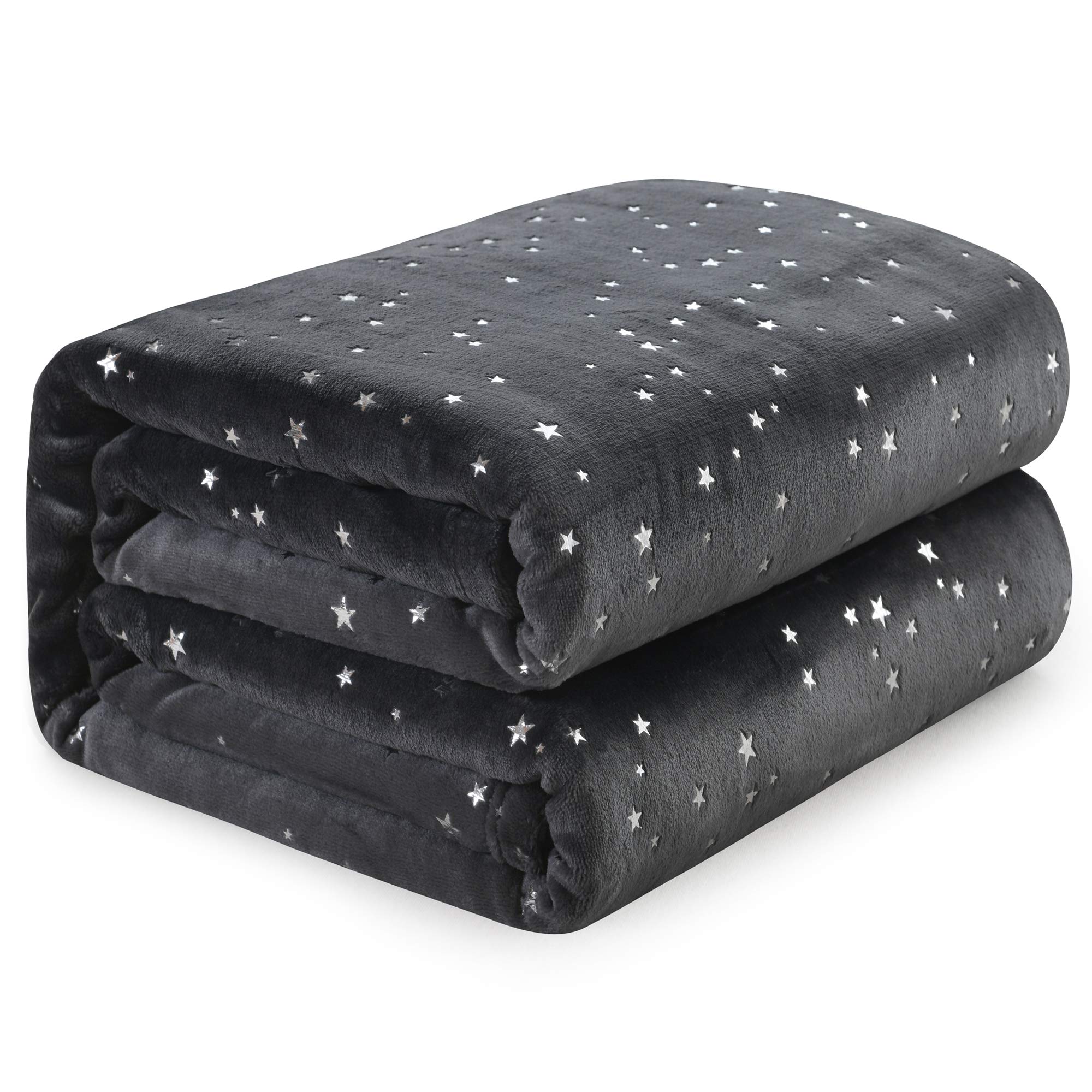 Ultra Soft NANPIPER Twin Size Fluffy Throw Blanket - All Season Microfiber Fleece Bed & Sofa Blanket for Women & Girls (65x80 Inches, Grey) - Perfect for Cozy Nights, Movie Time & Home Decor