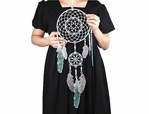 Premium Large Dream Catcher Silicone Molds for Epoxy Resin Casting - Feather Pendant Jewelry Making Molds, Easy Demold - Perfect for DIY Crafts, Home Decor & Gift Making