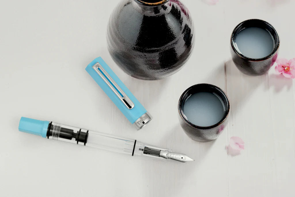 TWSBI Eco Fountain Pen - Sky Blue Ink, Medium Nib, Smooth Writing for Journaling, Note Taking & Calligraphy | Perfect Gift for Writers & Students