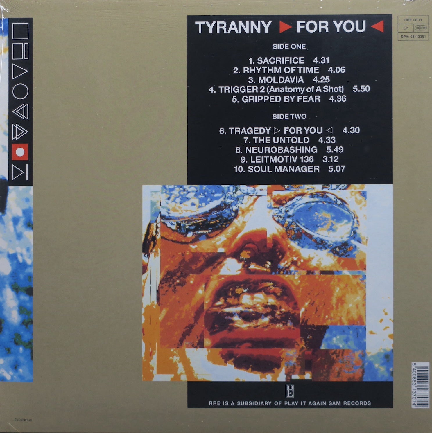 FRONT 242 'Tyranny For You' Vinyl LP Record - 1991 Industrial EBM Music Album - Perfect for DJ Sets, Music Collectors & Retro Dance Parties