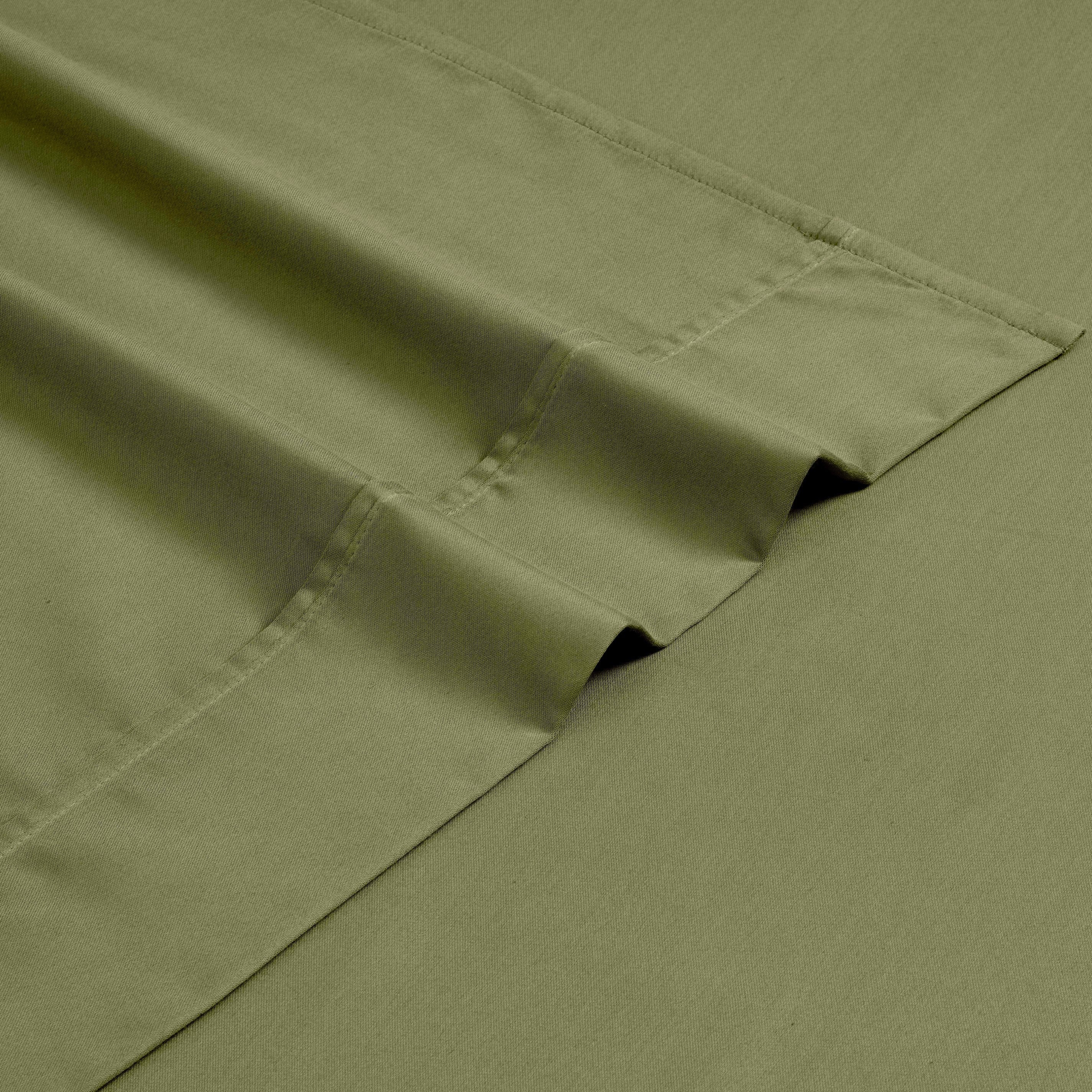 1200 Thread Count Cotton Rich Solid Deep Pocket Bed Sheet Set - Queen Size, Ultra Soft & Breathable - Perfect for Luxury Hotels, Guest Rooms & Master Bedrooms