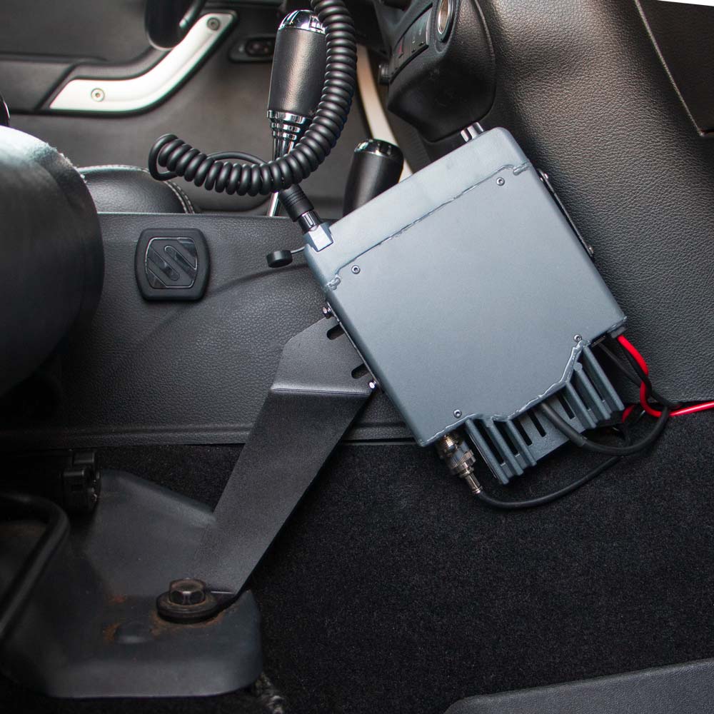Jeep Wrangler JK 2 Door & JKU 4 Door Mobile Radio Mount - Heavy Duty Universal Car Holder for Off-Road, Camping & Emergency Communication