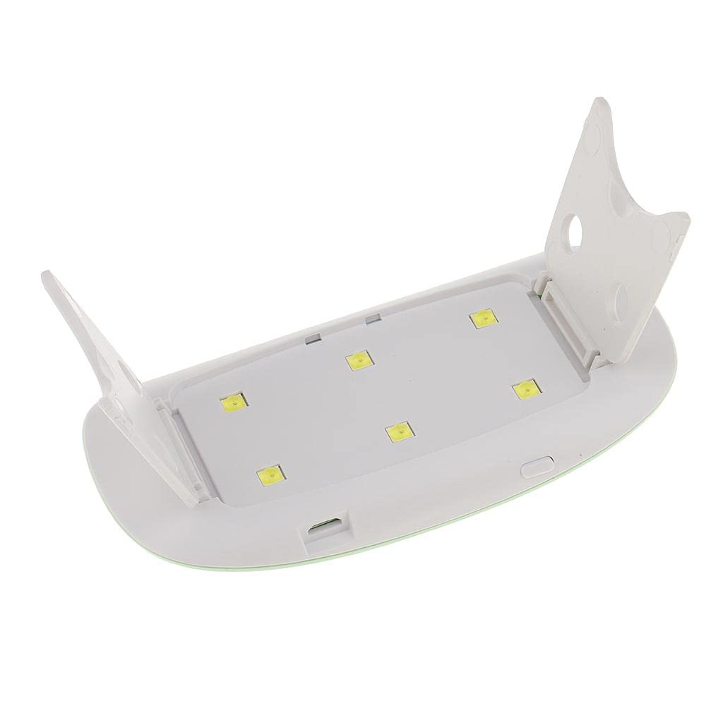 Professional GAH Folding UV LED Nail Lamp - Portable Gel Polish Curing Light with Timer for Nail Art | Perfect for Home Manicures & Salon Nail Extensions (Green)