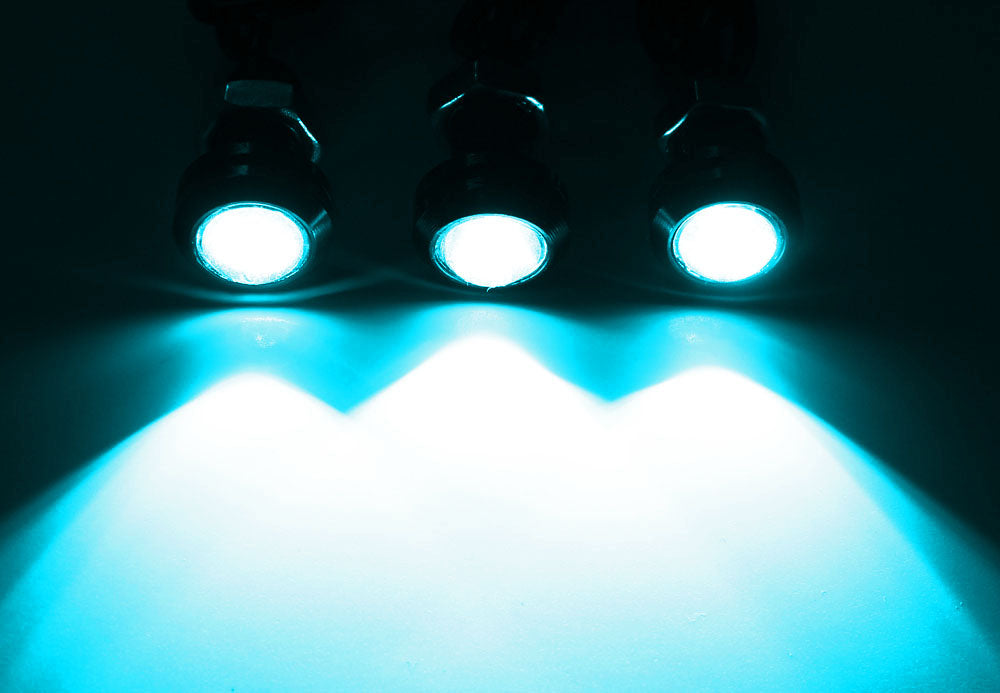 3pc Ford SVT Raptor Style LED Ice Blue Grille Light Kit - Universal Fit for Trucks & SUVs | Off-Road Lighting, Night Driving, Custom Vehicle Styling