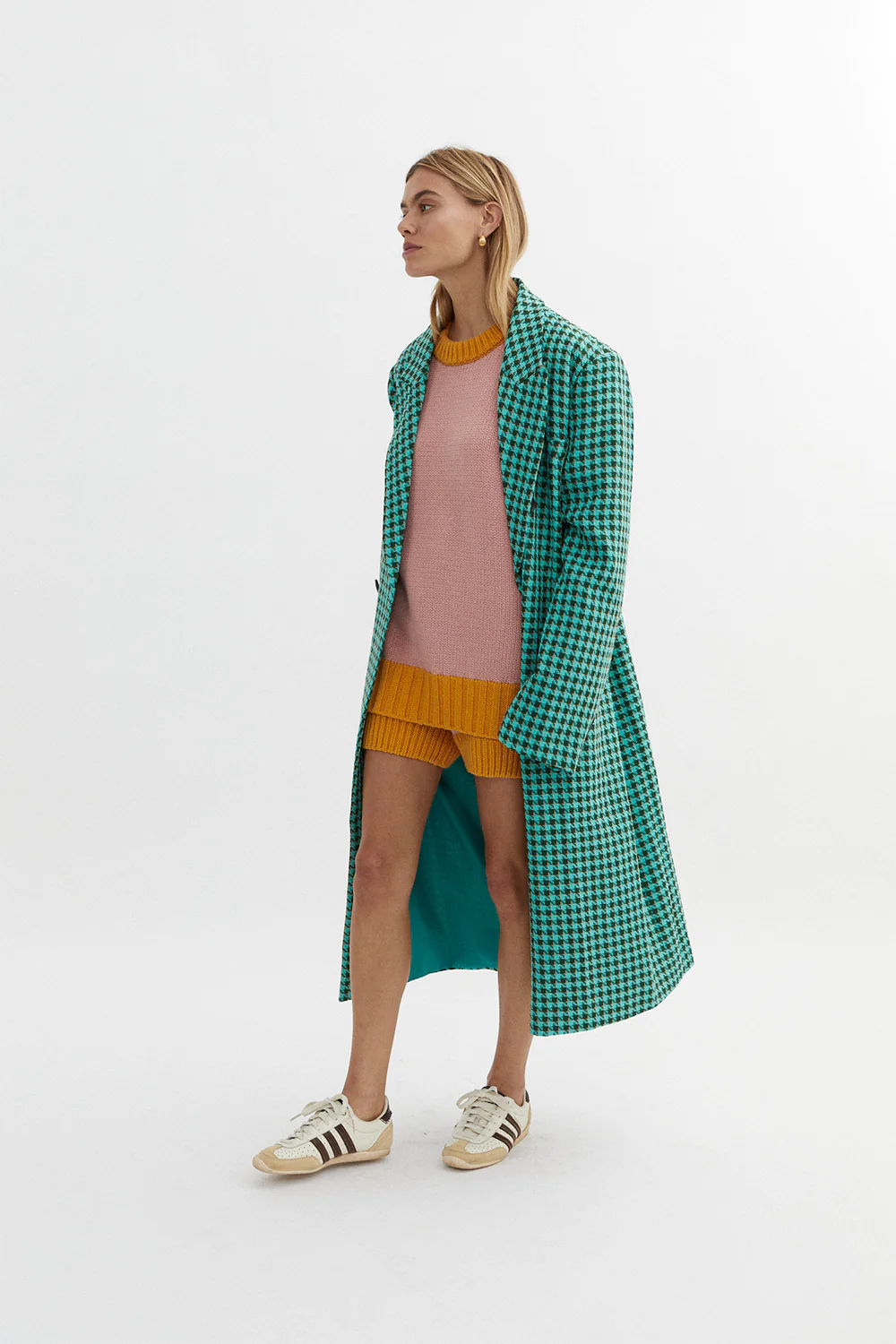 Carmen Coat in Aqua - Women's Lightweight Trench Coat with Belt, Perfect for Spring & Fall Fashion | Office Wear, Date Night, Travel Essentials