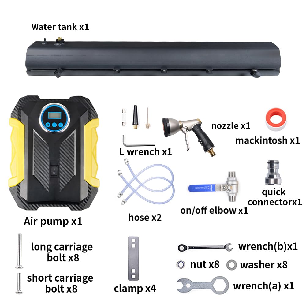 8 Gallon Pressurized Water Tank with Air Compressor - Portable Water Storage System for Overlanding, Camping, RV & Outdoor Adventures - Perfect for Off-Grid Living, Emergency Preparedness & Outdoor Showers