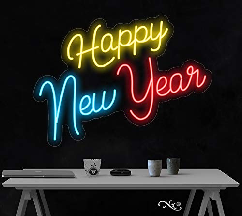 Custom LED Neon Sign for Happy New Year - USA Made - Perfect for Home Decor, Parties & Holiday Celebrations