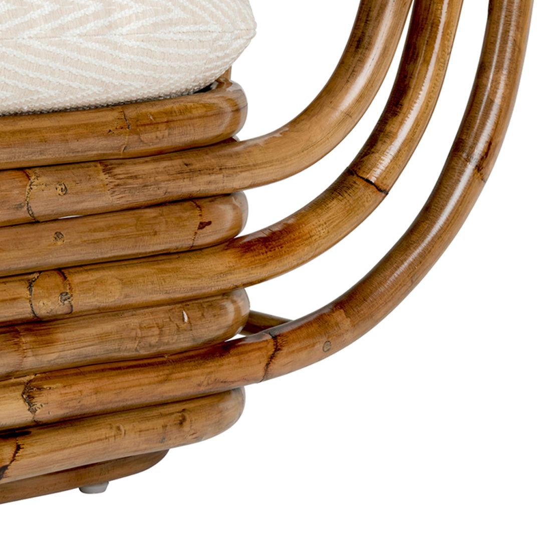 Bohemian 72 Lounge Chair - Handwoven Rattan Outdoor Patio Furniture for Garden, Poolside & Beach Relaxation | Comfortable Boho Style Seating with Cushions