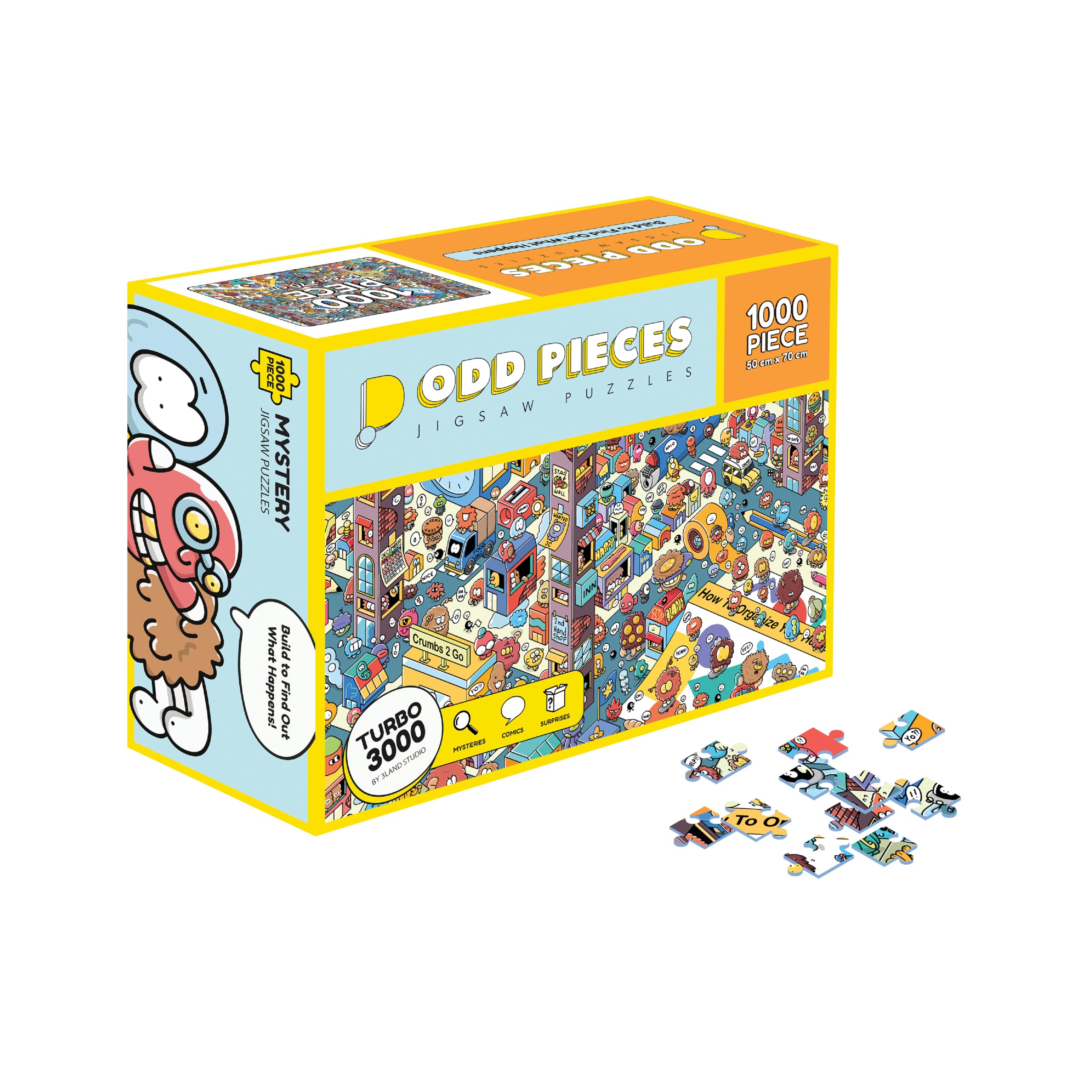 1000-Piece Mystery Jigsaw Puzzle with Storytelling Comics & Secret Ending - Challenging Puzzle for Adults & Kids - 19.7'' x 27.6'' Frameable Magic Puzzle Art (Turbo 3000) - Perfect for Family Game Night & Brain Teaser Activities