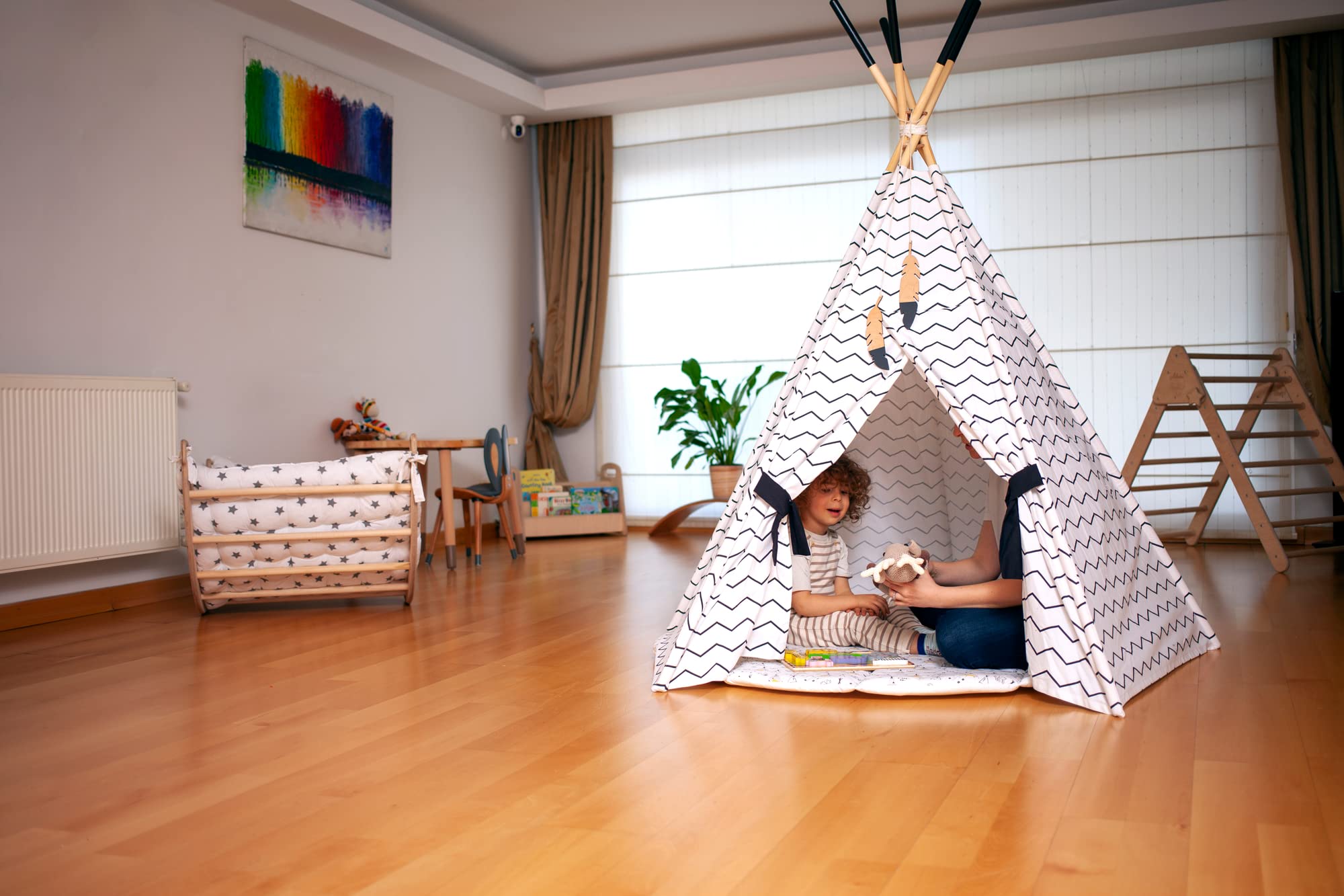 Best Kids Play Tent - Foldable Indoor Teepee Tent with Mat for Toddlers & Children | Playhouse, Sleepover & Dream Tent | Perfect for Bedrooms, Playrooms & Outdoor Adventures
