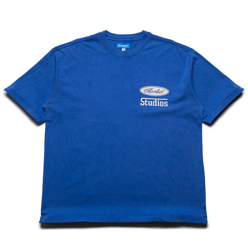 Market Stallion Tee - Premium Cotton T-Shirt in Dazzling Blue for Men | Casual Wear, Street Style & Everyday Comfort