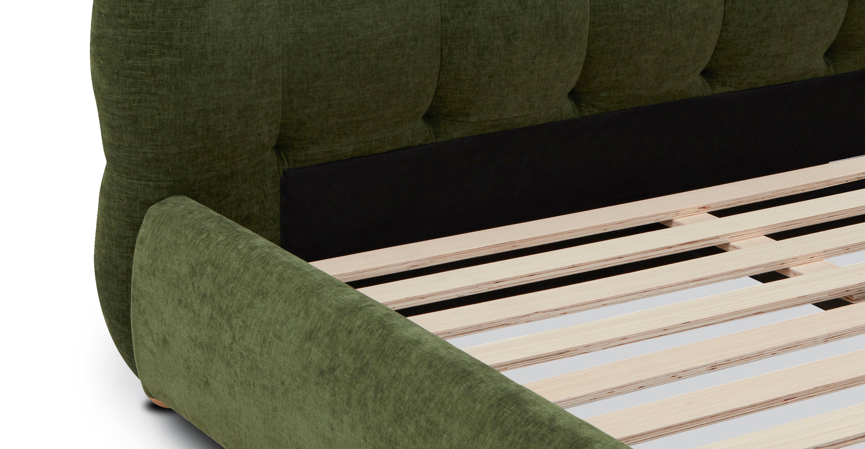 Leda Bed Frame - Modern Platform Bed with Sturdy Wooden Slats & Easy Assembly, Perfect for Bedroom, Guest Room, or Studio Apartment