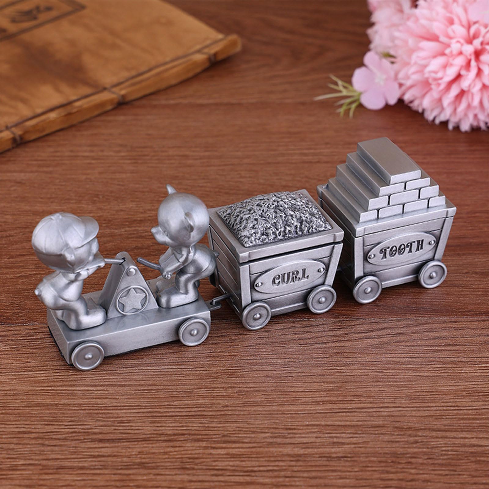 Premium Silver Baby Tooth Keepsake Box - Deciduous Tooth Storage for Kids, Metal First Tooth Holder, Fetal Hair & Milestone Memory Case - Perfect Baby Shower Gift & Childhood Souvenir (Ideal for Baby's First Tooth, Christening, Baptism & Special Occasions)