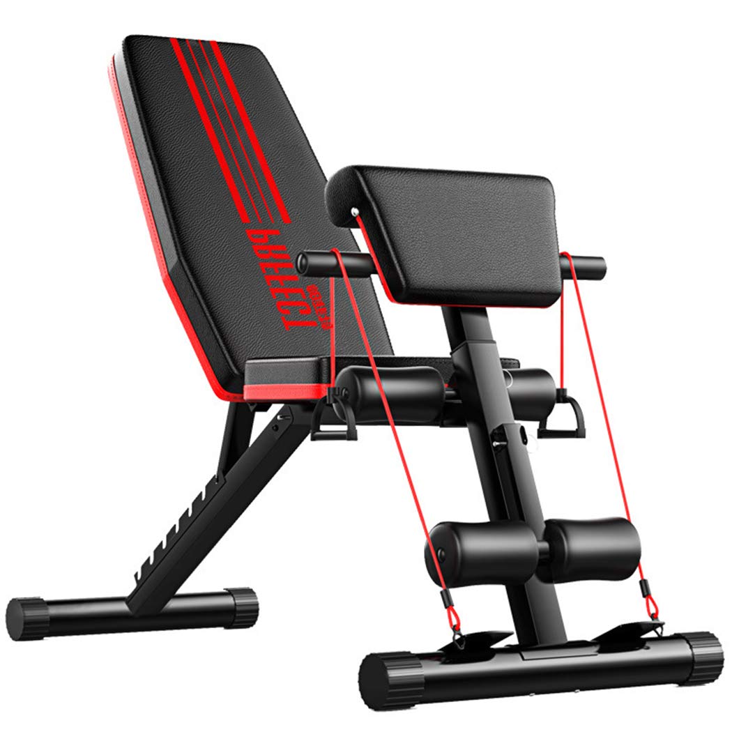 ZZLYY Adjustable Exercise Bench for Home Gym, Multi-Function Weight Bench for Sit-Ups, Ab Workouts & Full Body Training - Perfect for Strength Training, Cardio & Fitness Enthusiasts