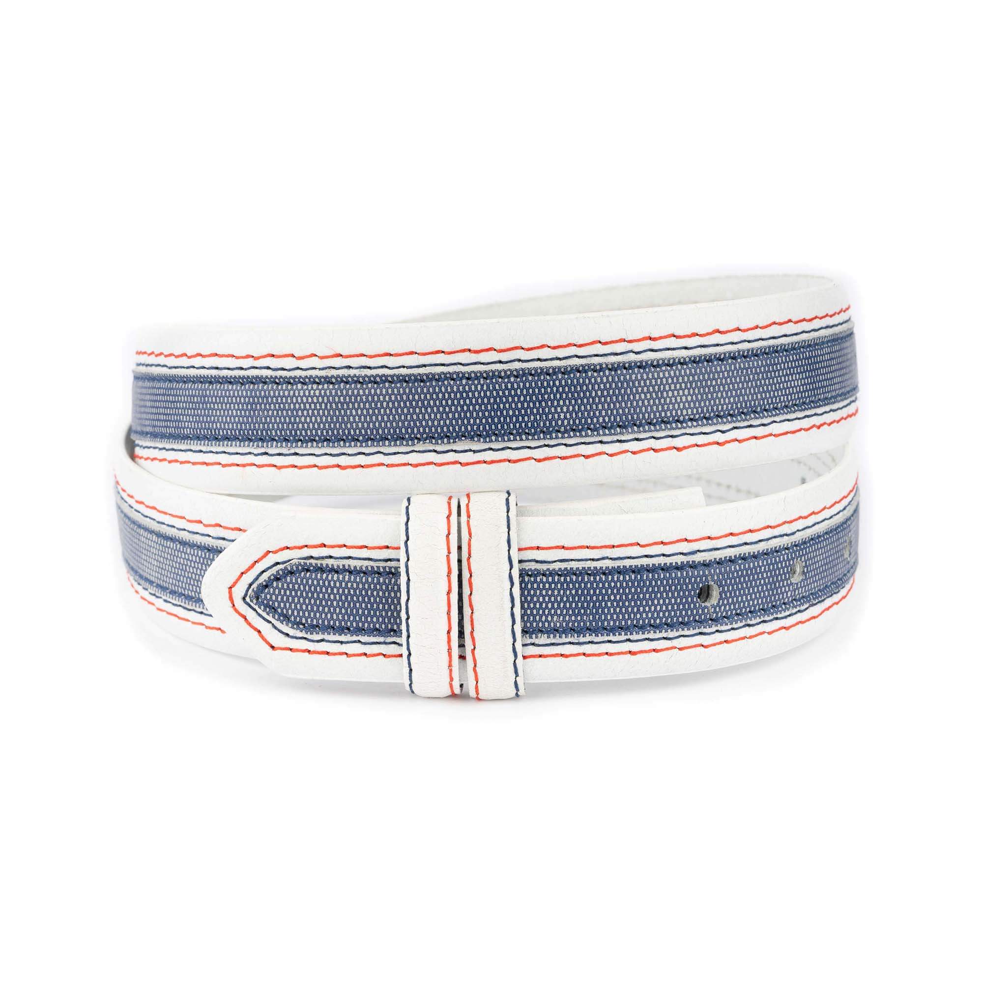 Premium Men's White Leather Belt with Dunhill Buckles - 3.8cm Width for Jeans & Casual Wear | Durable Fashion Accessory for Office, Date Night & Everyday Style